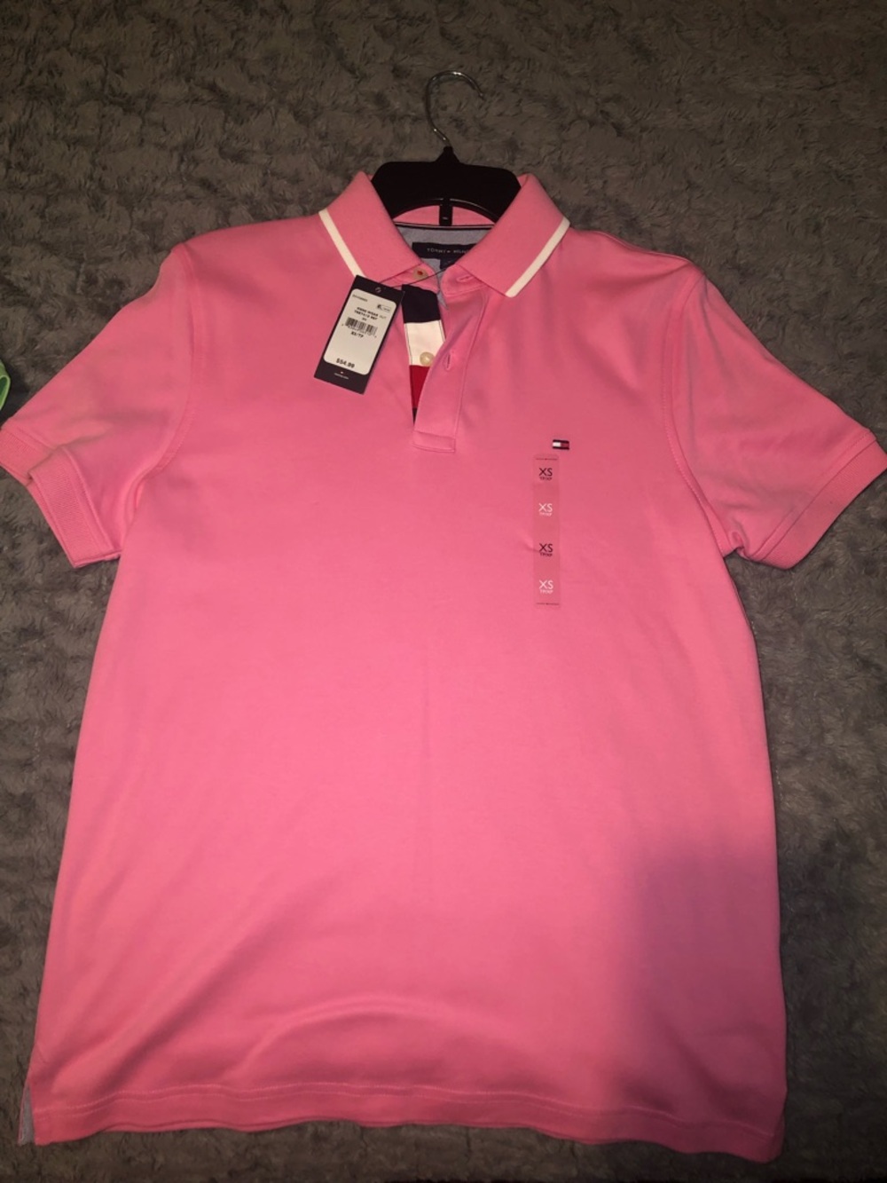 Tommy Hilfiger Men’s Bubblegum Pink Polo with Contrast Collar